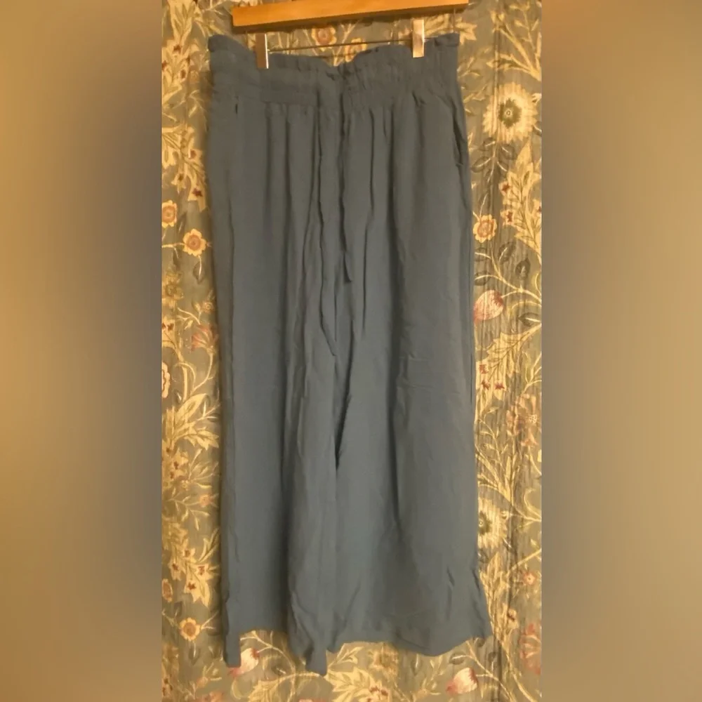 Blue Teal Flowy Pants